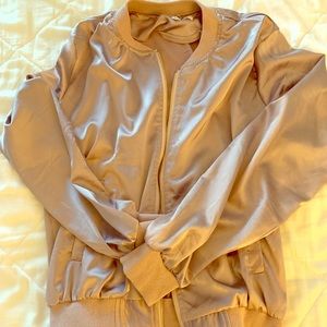 Satin feel bomber jacket